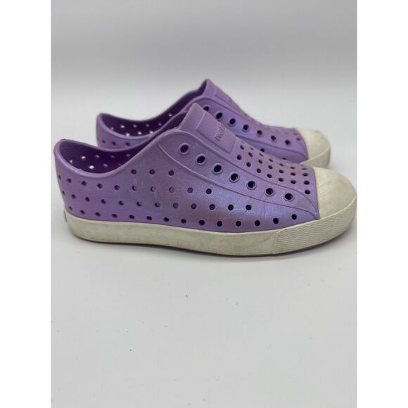 Native Jefferson Slip-On Purple Shimmer Shoes Youth J1 - Picture 3 of 5